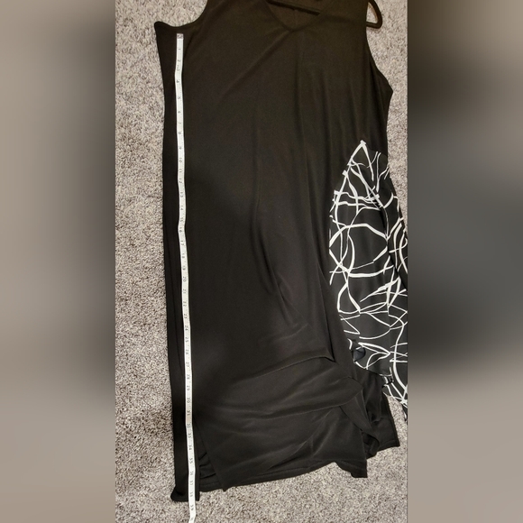 Dennis Basso Black and White Dress Size XLP - Picture 5 of 6
